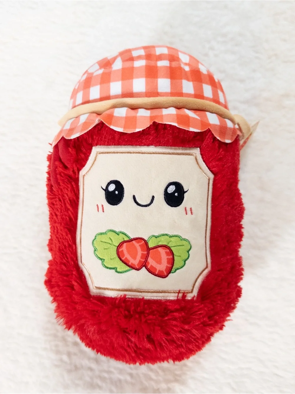 Squishable Strawberry Jam Jar Plushie 10” - “Made with Love”
